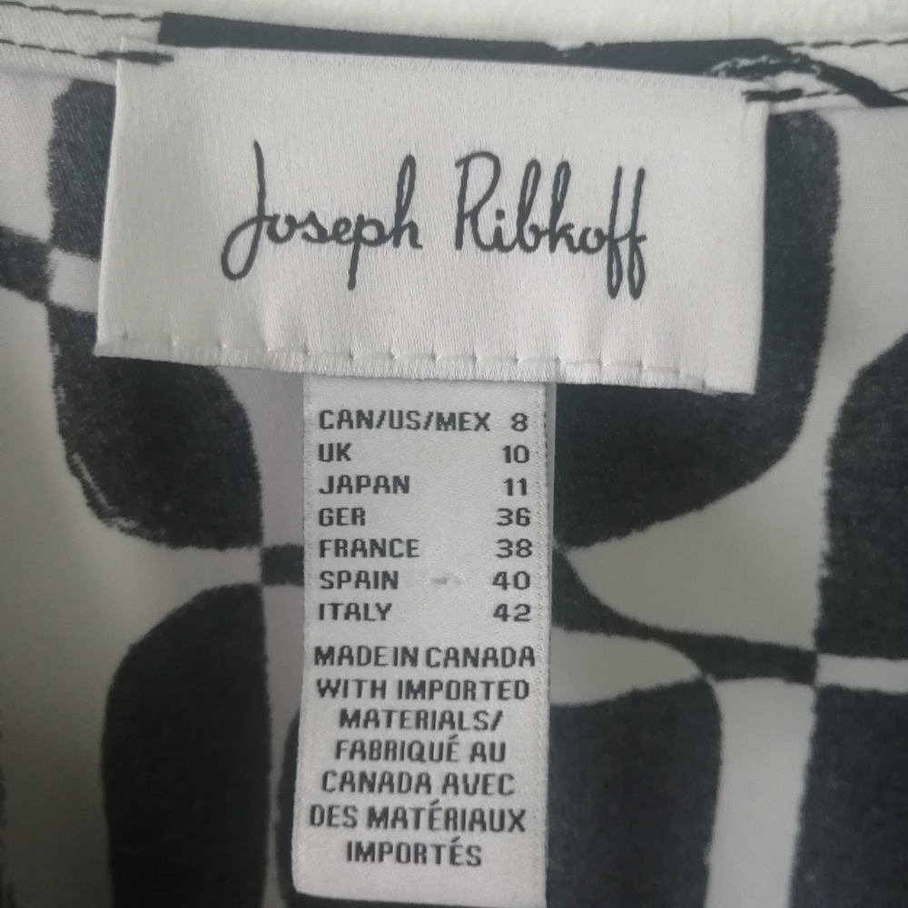 Joseph Ribkoff Black and White Maxi Dress with Dolman Sleeves - Picture 6 of 6